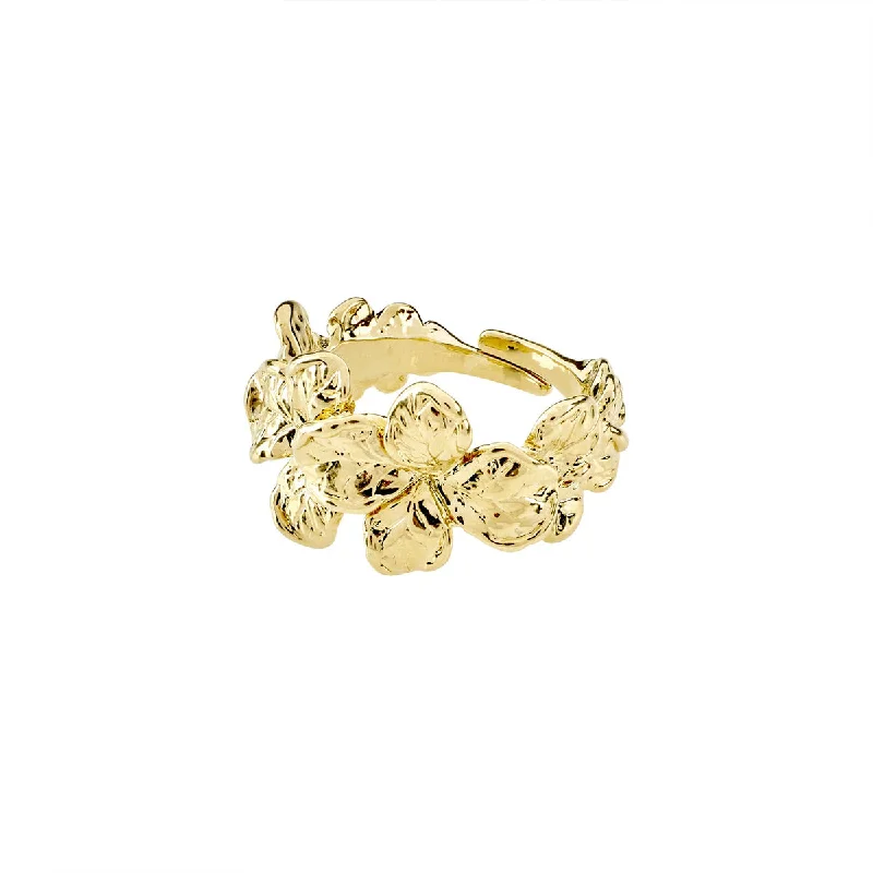 Gold and Silver Rings-Echo Gold Plated Ring