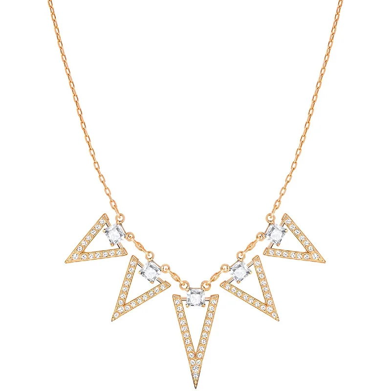 Swarovski Women's Necklace - Funk Rose Gold Plated with Square Cut Stones | 5241273