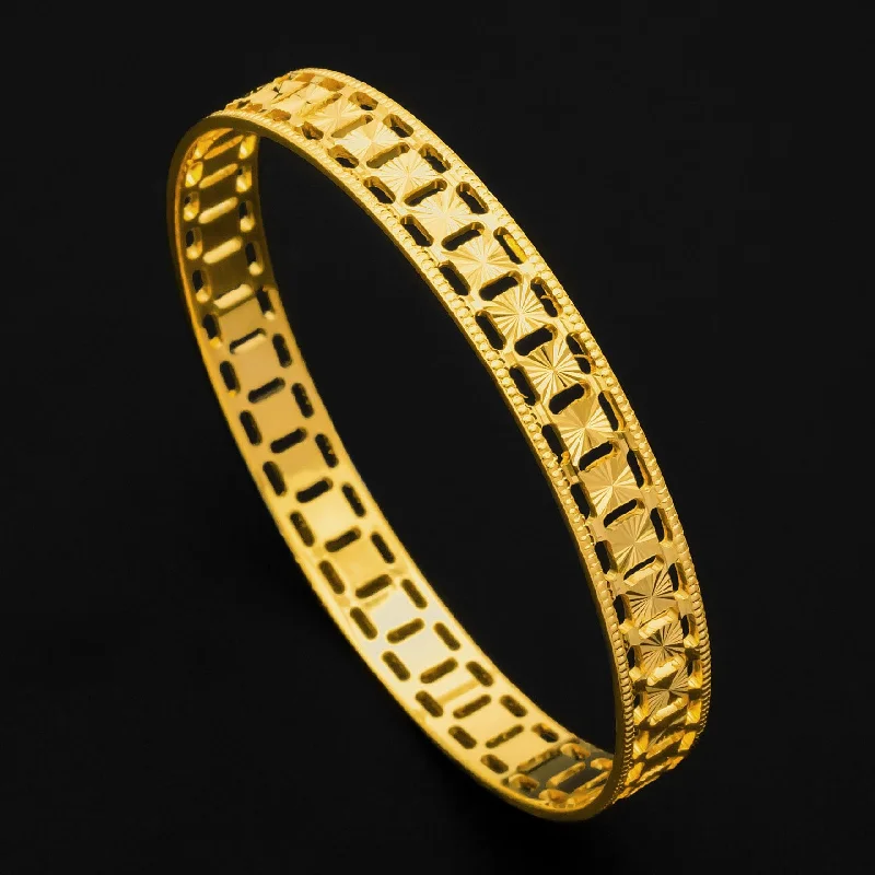 Elegant Gold Bangle Sets-GOLDEN BANGLE PGB98-571