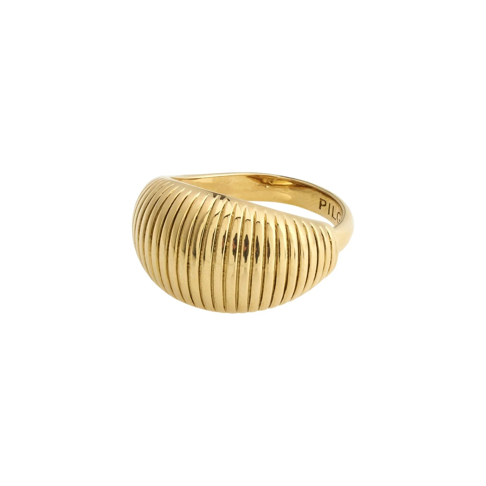 Classic Diamond Rings-Xena Gold Plated Dome Ring