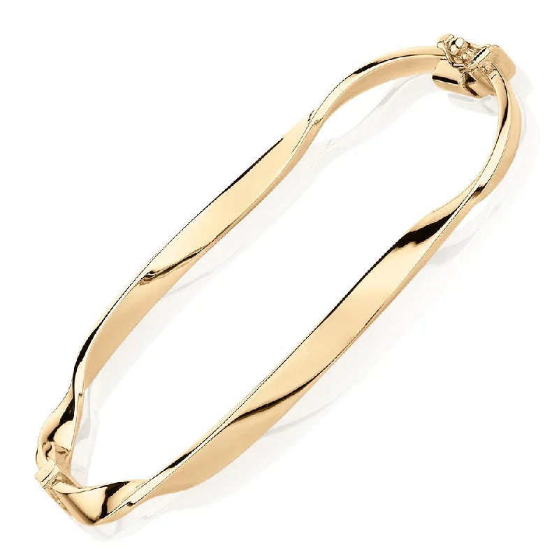 Elegant Gold Bangles-Bangle in 10 carat yellow gold