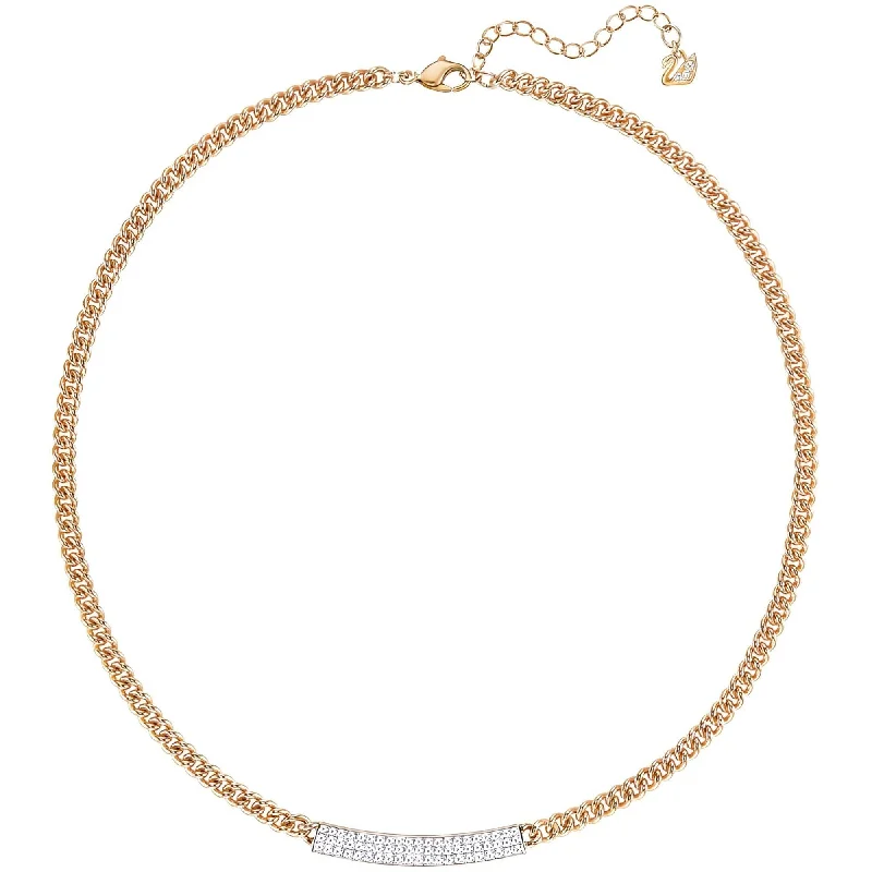 Swarovski Women's Necklace - Vio Crystals Pave with Rose Gold Plated Chain | 5192265