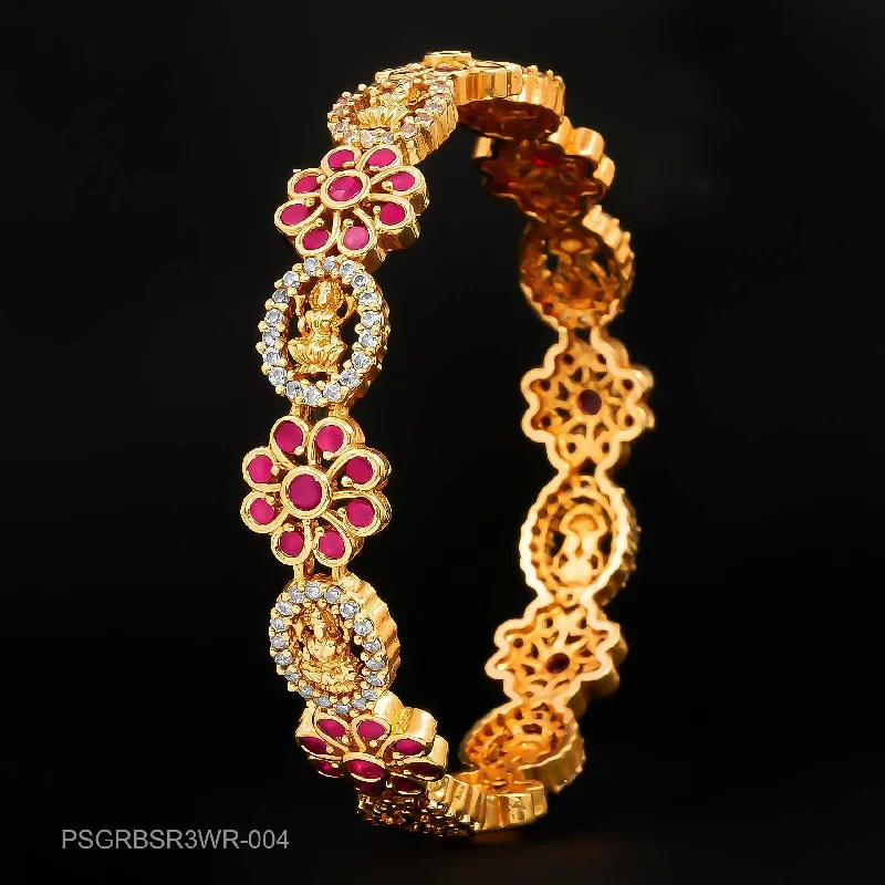 Gorgeous Wedding Bangle Bracelets-STONE GHERU SRESHTA BANGLE PSGRBSR3WR-004