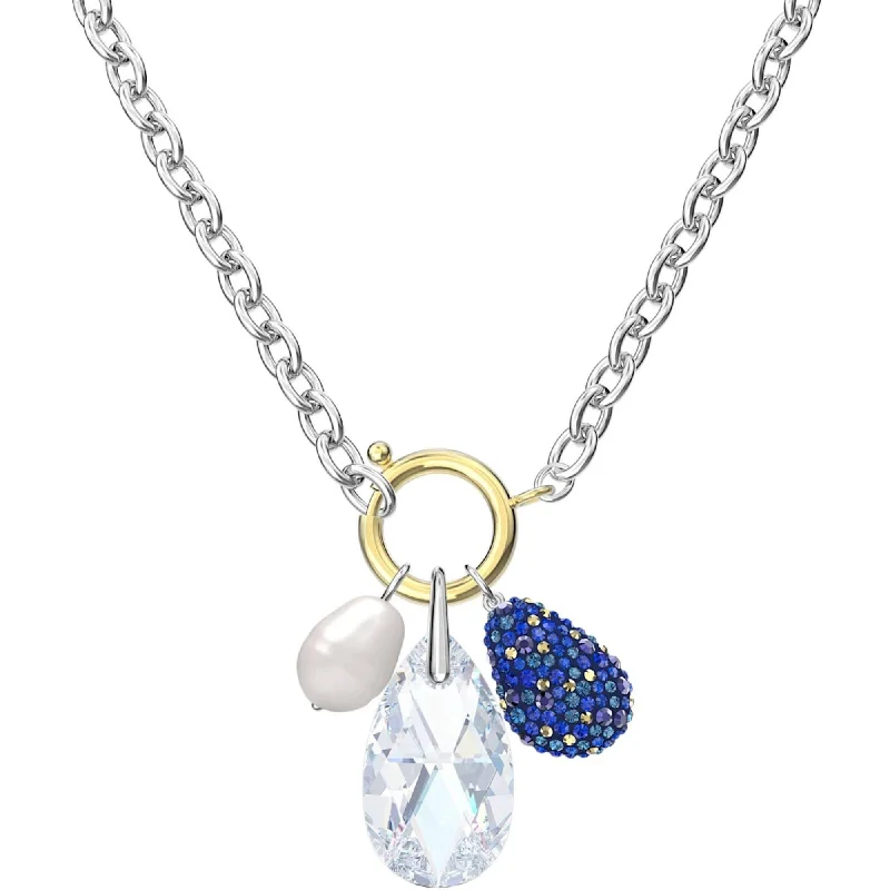 Swarovski Women's Necklace - The Elements Rhodium Plated Pearls and Crystals | 5576630