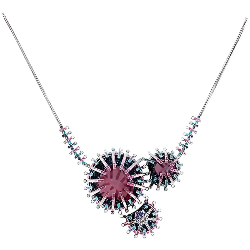 Swarovski Women's Necklace - Efflorescence Rhodium Plated Crystals Pave | 5199662