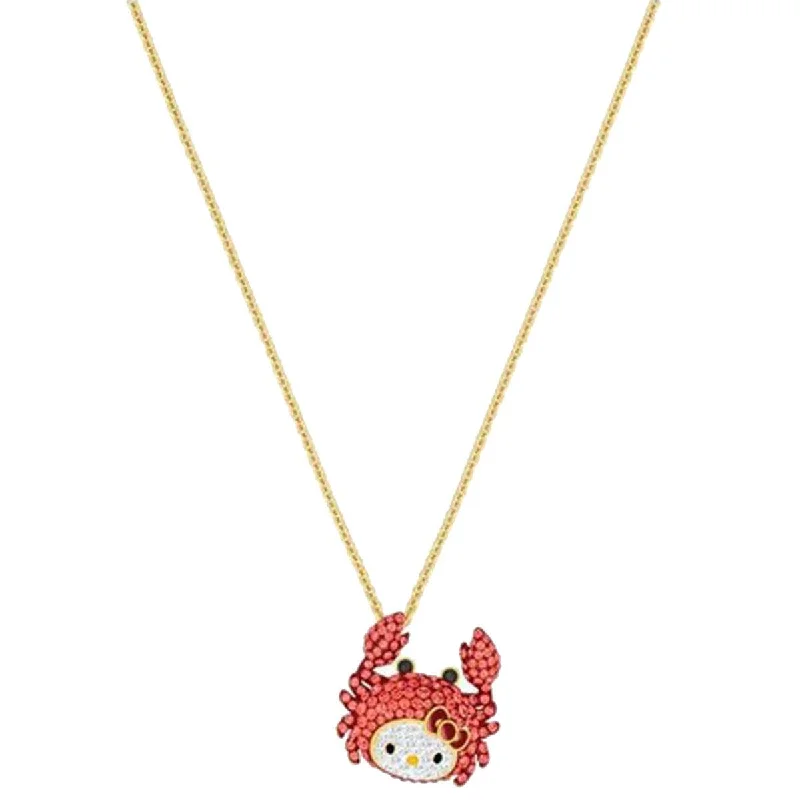 Swarovski Women's Pendant Necklace - Hello Kitty Crab Multi Colored | 5453217