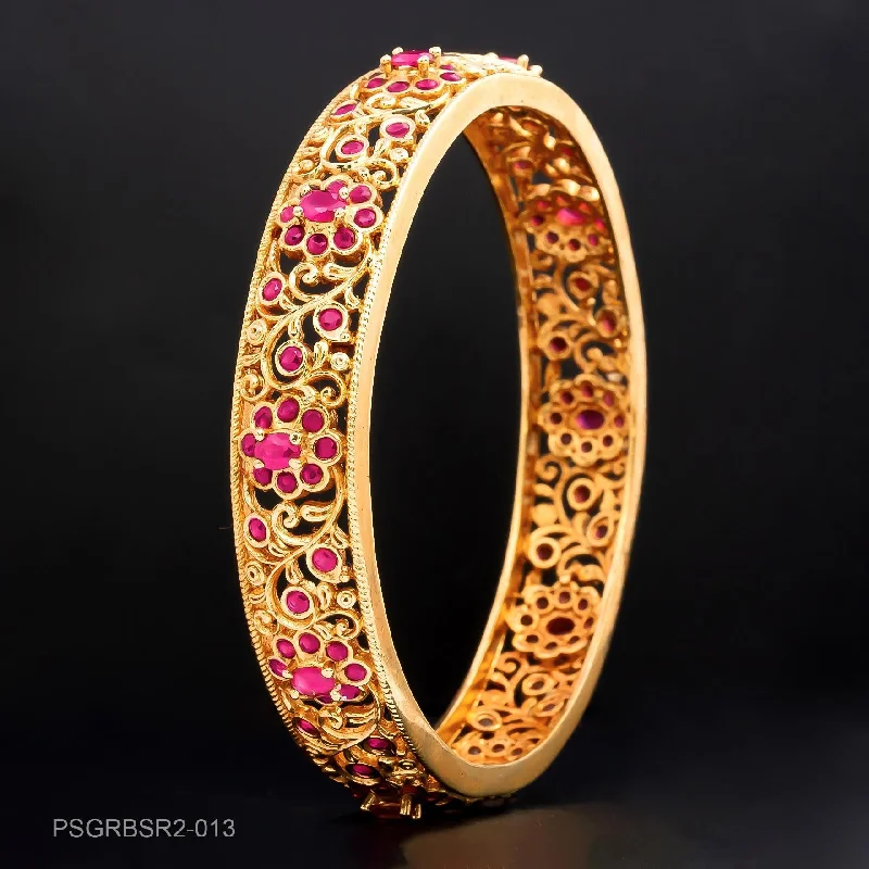 Colorful Gemstone Bangles-STONE GHERU SRESHTA BANGLE PSGRBSR2-013