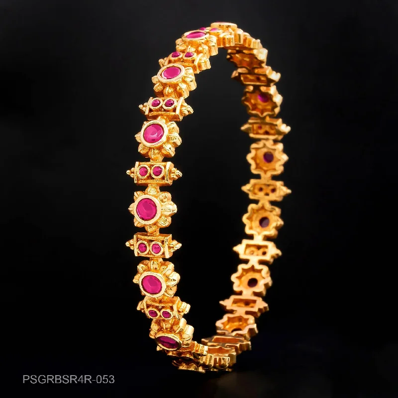 Colorful Bangles Sets-STONE GHERU SRESHTA BANGLE PSGRBSR4R-053