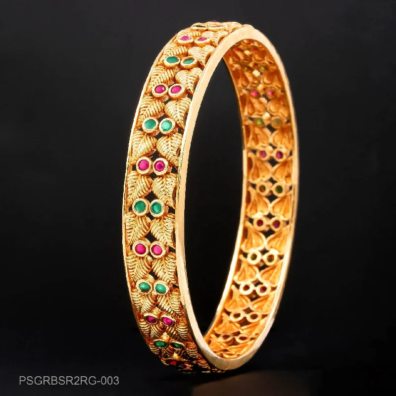 Luxury Diamond Bangles-STONE GHERU SRESHTA BANGLE PSGRBSR2RG-003