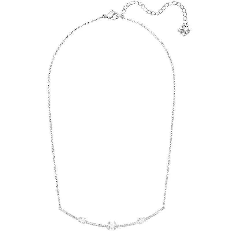 Swarovski Women's Necklace - Gray Rhodium-Plated Pave & Clear Crystal | 5272361