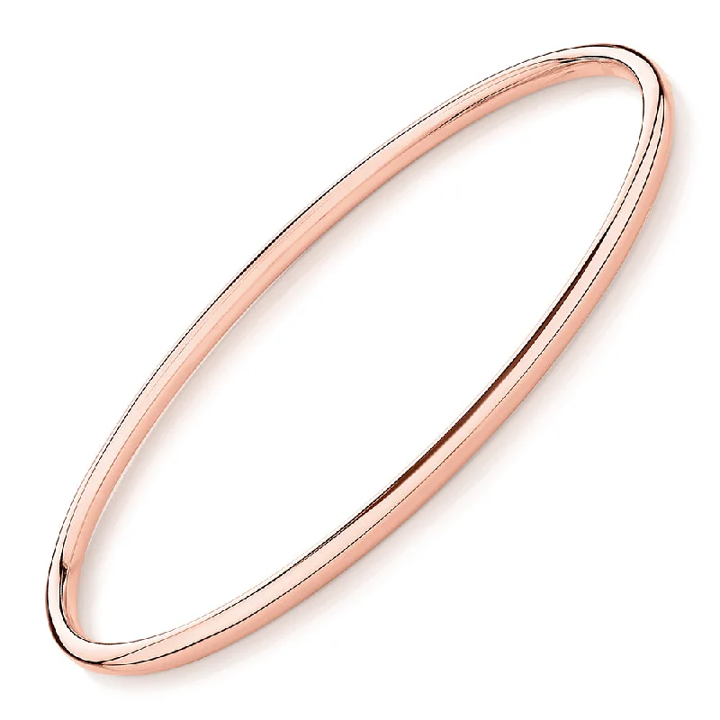 Dainty Gold Bangles-Golf bangle in 10 carat rose gold