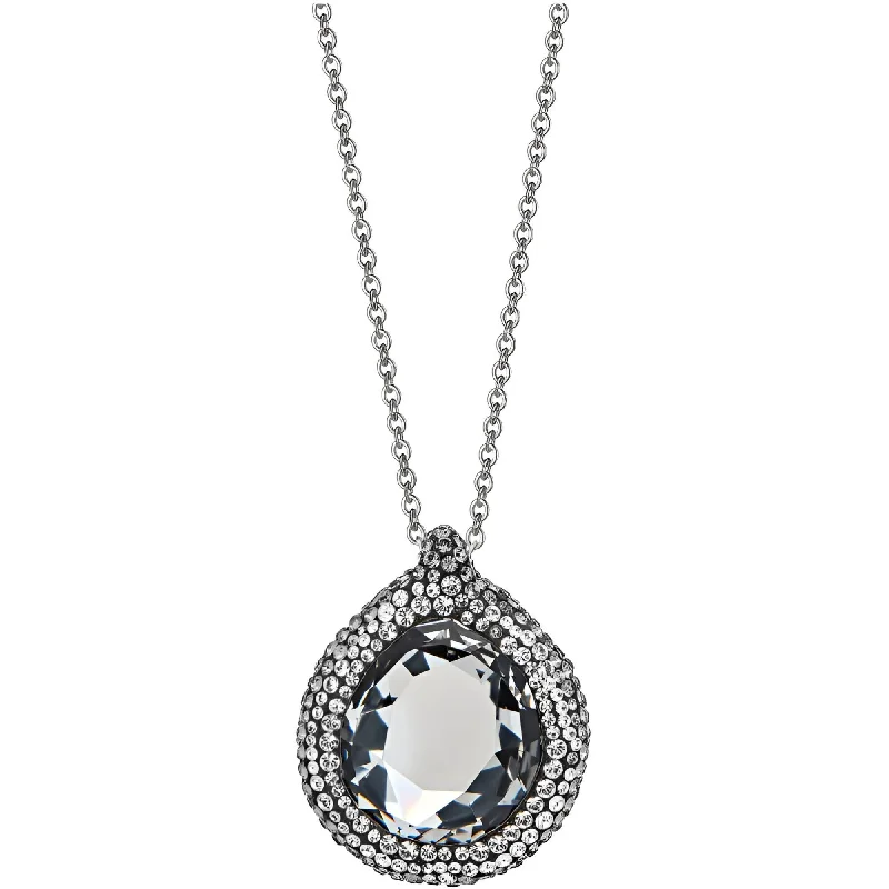 Swarovski Women's Necklace - Blast Black Quartz and Crystal Pendant, 19 inch | 5069734