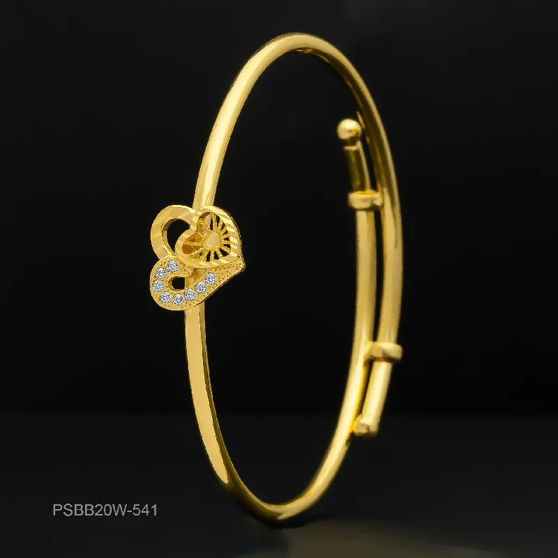 Trendy Gold Bangle Bracelets-Baby Bangle PSBB20W-541