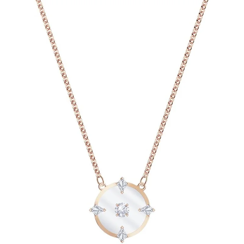 Swarovski Women's Necklace - North Rose Gold Round Glass and Crystals | 5551797