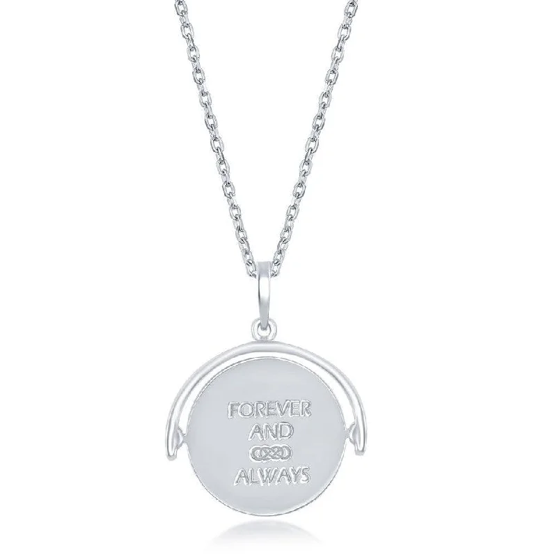 Sterling Silver Spinning Disc Necklace