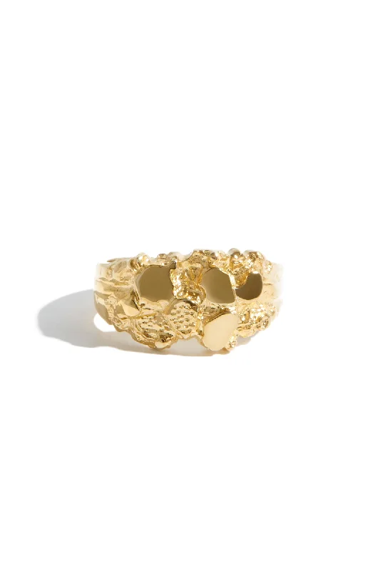 Matching Gold Wedding Rings-Nugget Ring in Gold