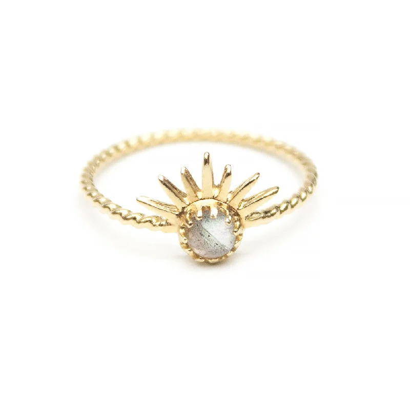 Stunning Gemstone Rings-Solar Gold Vermeil Ring