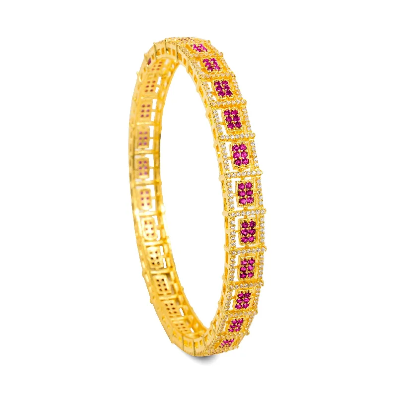 Wedding Bangle Bracelets for Brides-Premium Stone Bangle PMSB34WR-006