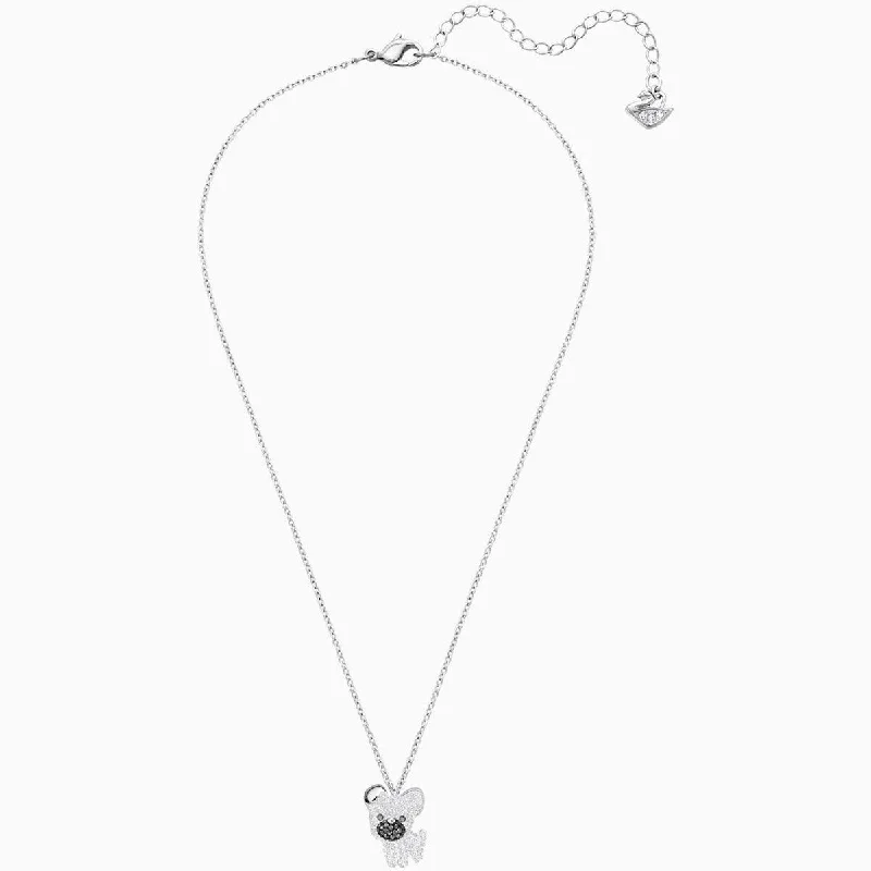 Swarovski Women's Necklace - Little Dog Pendant Rhodium Plated | 5374446