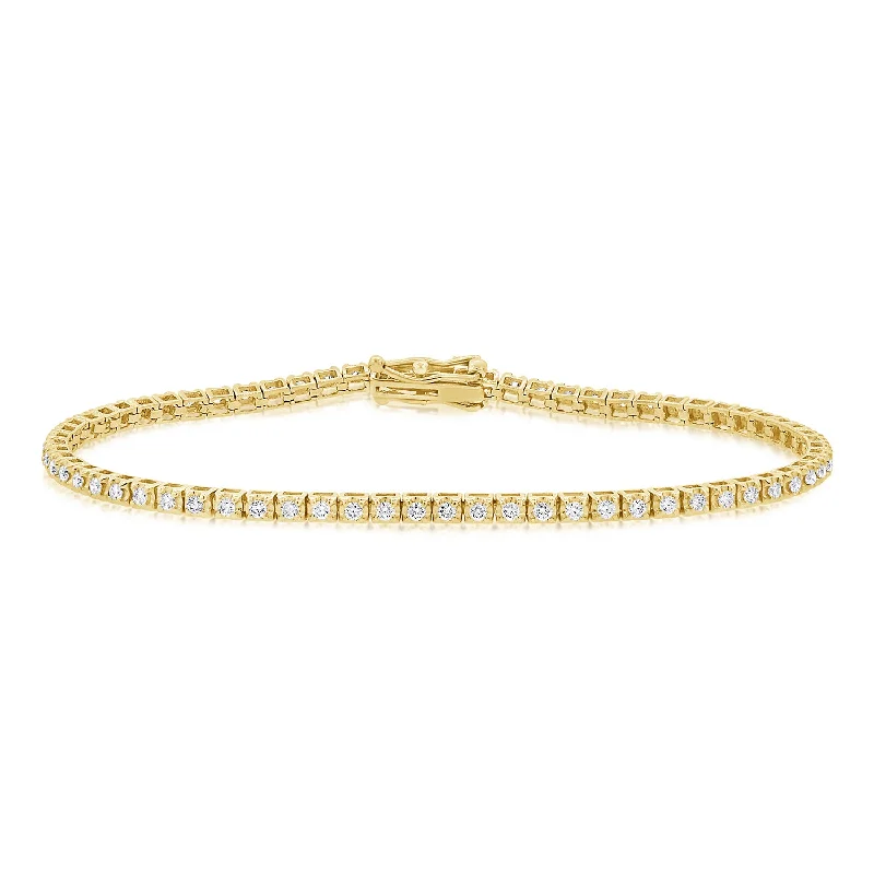 Dainty Gemstone Bracelets-Timeless Elegance: 1.78 Carat Diamond Tennis Bracelet