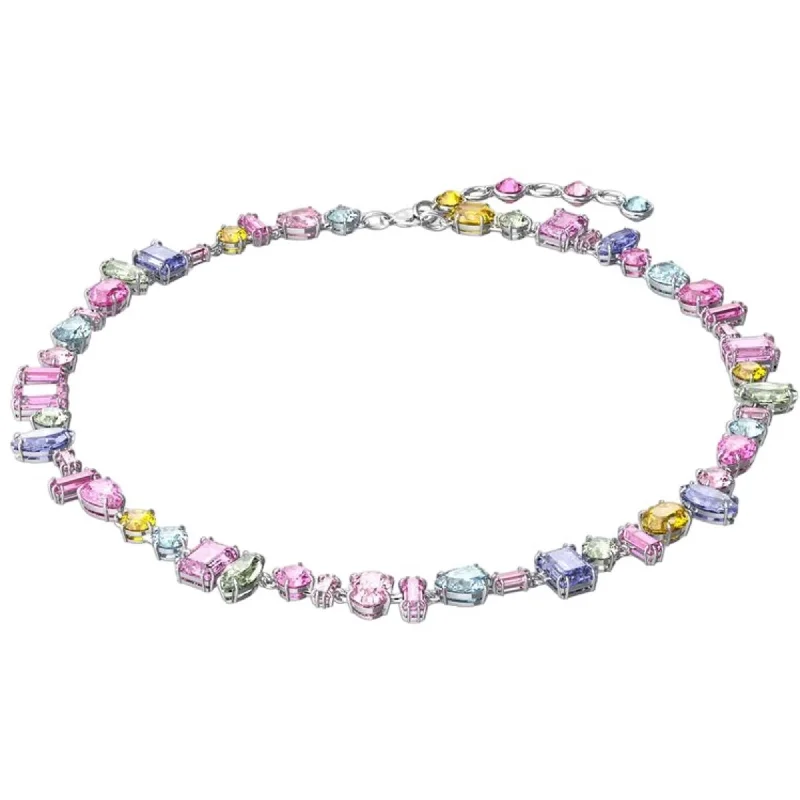 Swarovski Women's Necklace - Gema All Around Rhodium Plated Multicolor | 5613738