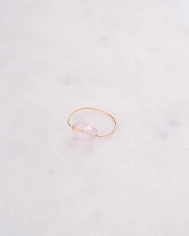 Modern Engagement Rings-Rose Quartz Daily Serenity Ring