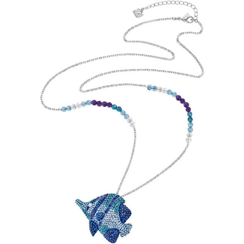 Swarovski Women's Necklace - Enchanted Fish Crystal Pendant Metal Plating | 5195533