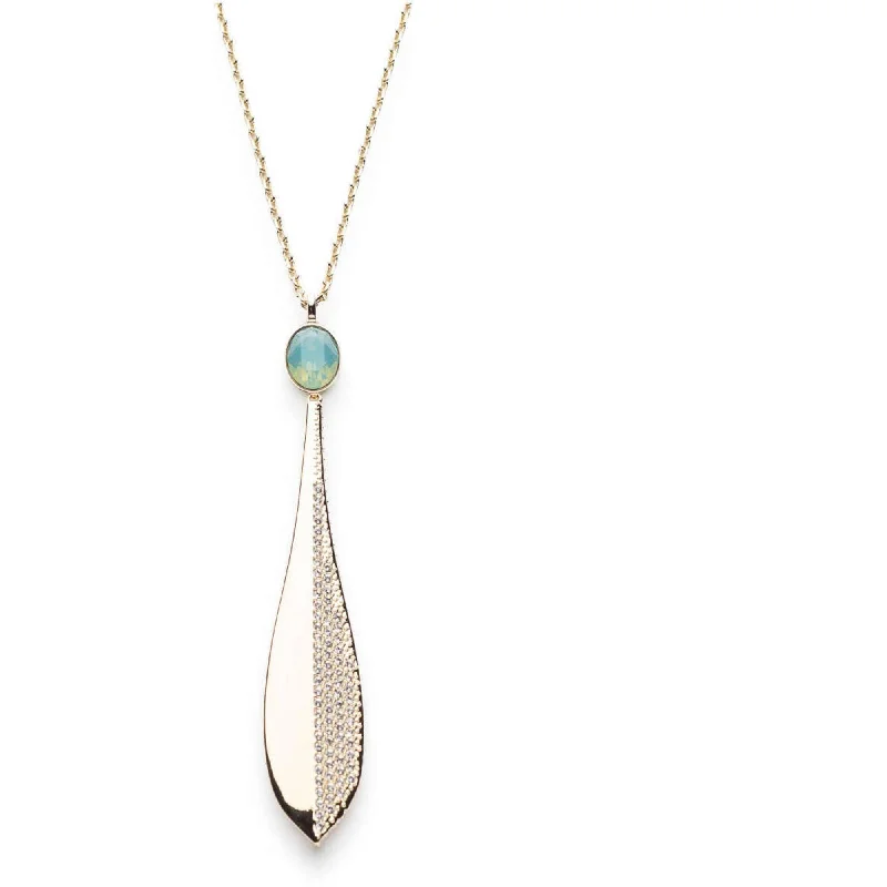 Swarovski Women's Necklace - Stunning Yellow Gold White and Blue Crystal | 5515463