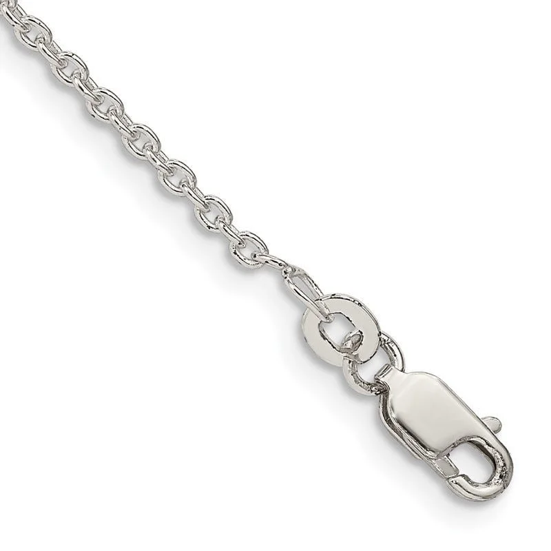 Luxury Silver Bracelets-Sterling Silver 1.95mm Cable Chain Bracelet