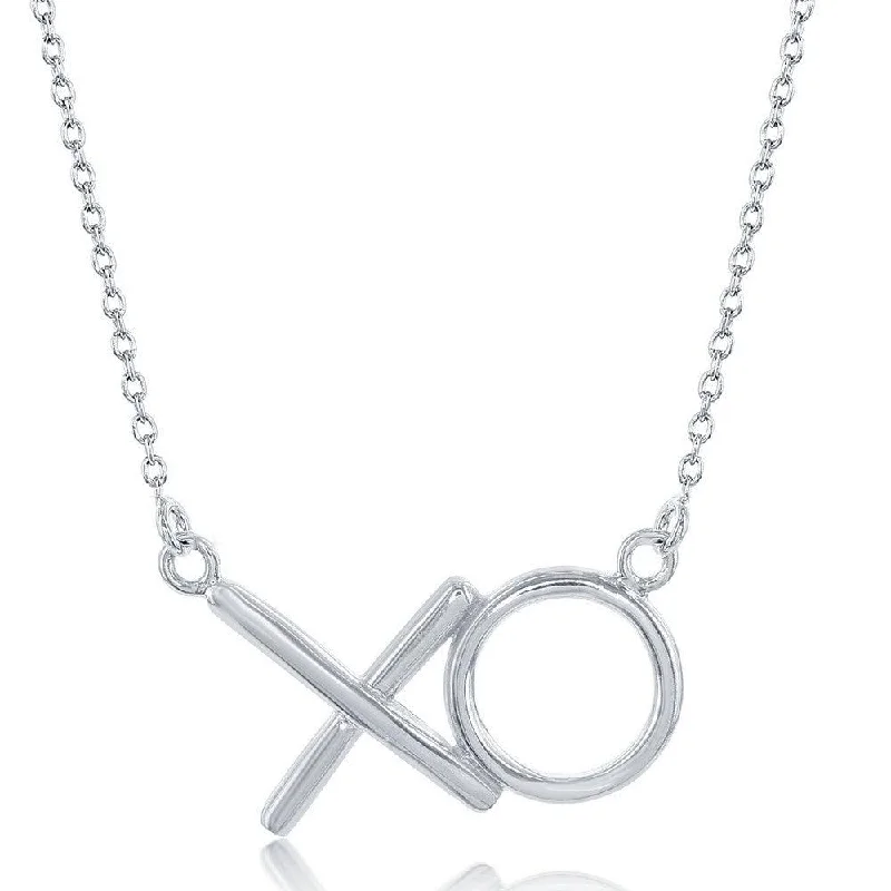 Sterling Silver  XO Necklace