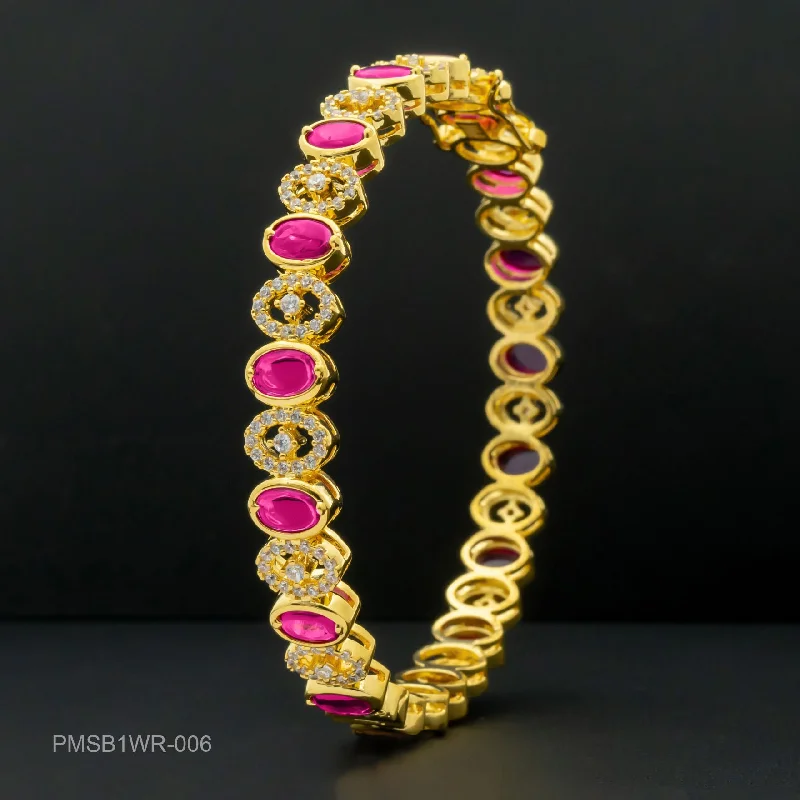 Dainty Bangle Sets for Weddings-PREMIUM STONE BANGLE PMSB1WR-006