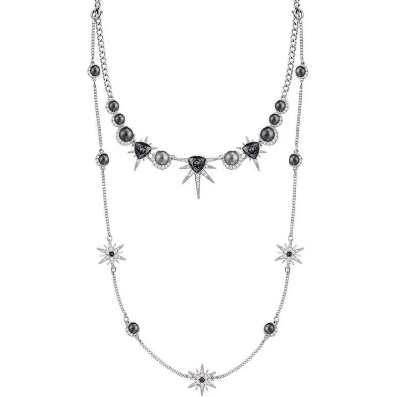 Swarovski Women's Necklace - Fantastic Rhodium Plated Grey & Clear Crystal | 5230604