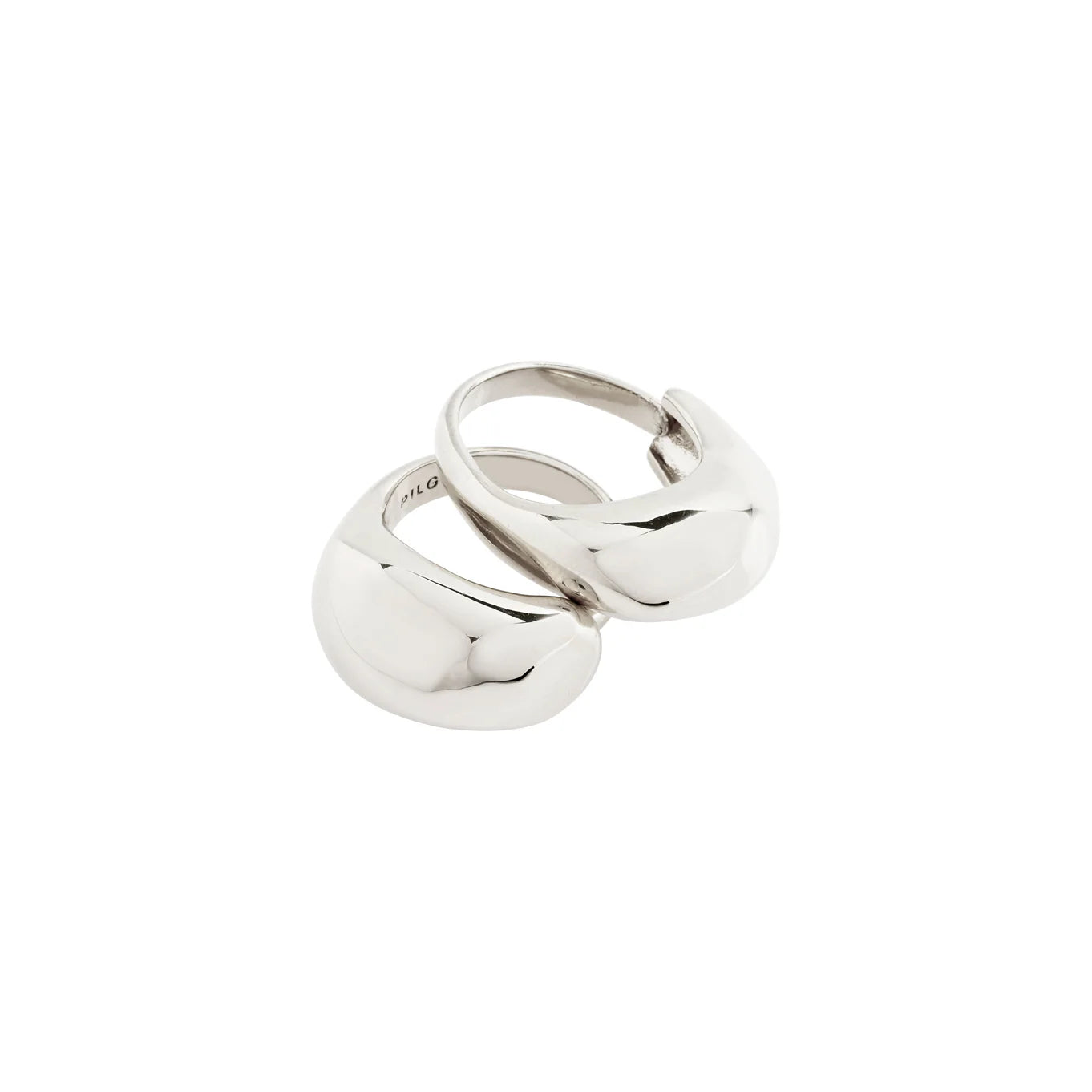 Stylish Adjustable Rings-Light Silver Plated Ring Set