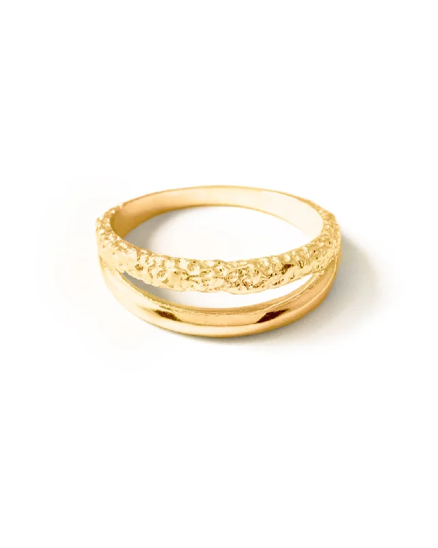 Custom Wedding Rings-Dopio Gold Ring