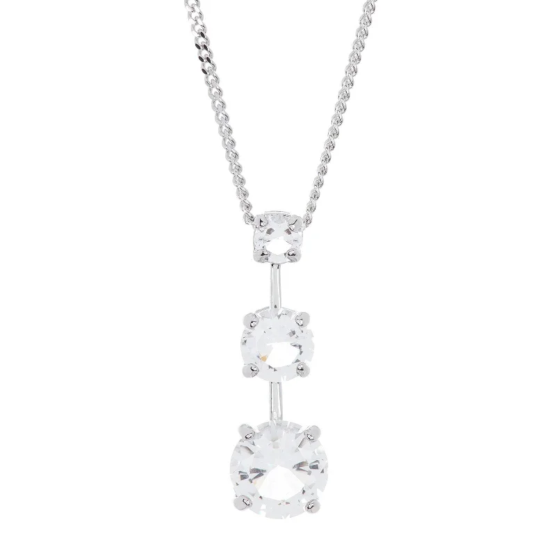 Swarovski Women's Necklace Set - Trio Crystal Platinum Plated | 1080189