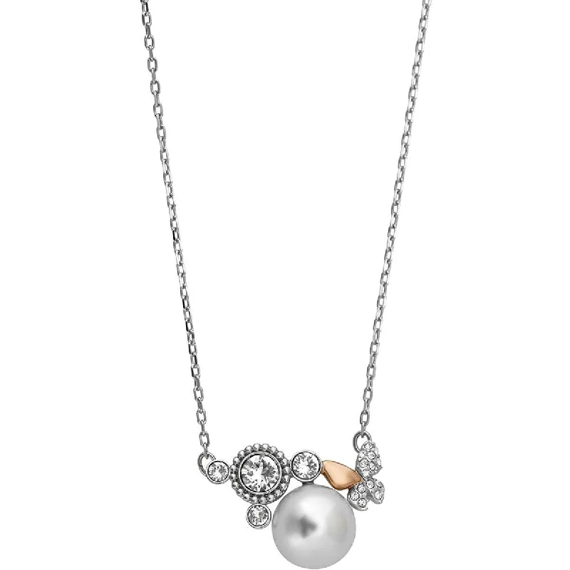 Swarovski Women's Necklace - Cute Crystal Butterfly and Pearl Pendant | 5190001