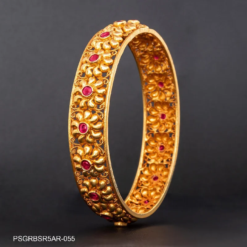 Luxury Wedding Bangle Sets-STONE GHERU SRESHTA BANGLE PSGRBSR5AR-055