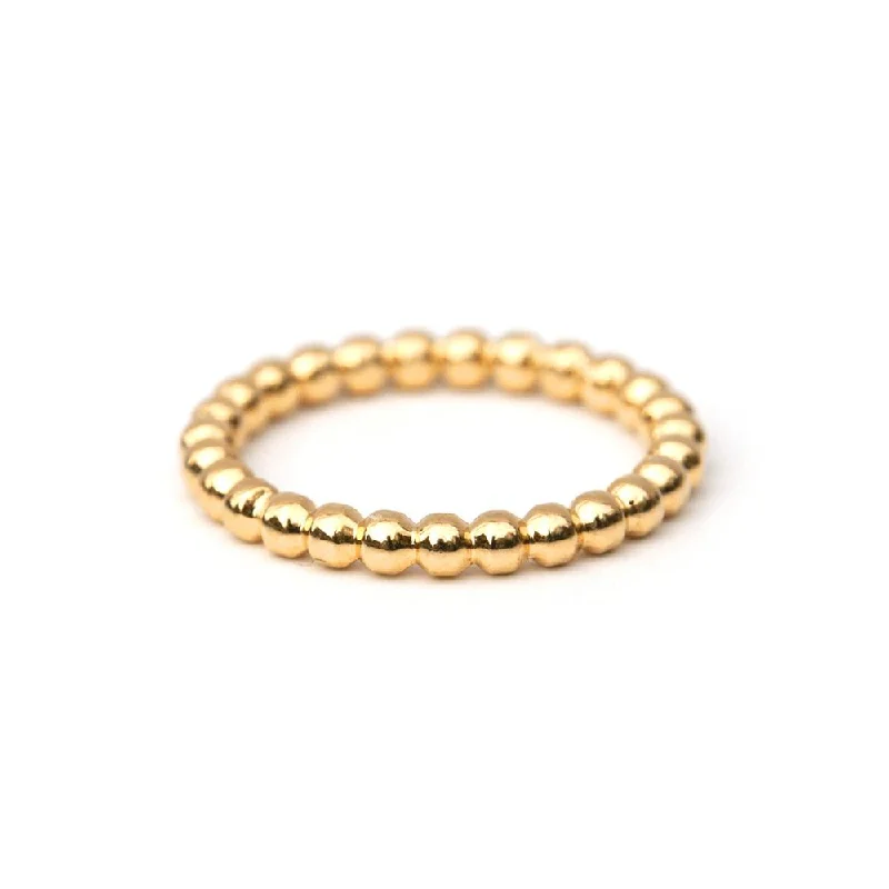 Minimalist Gold Rings-Perlock Gold Vermeil Ring