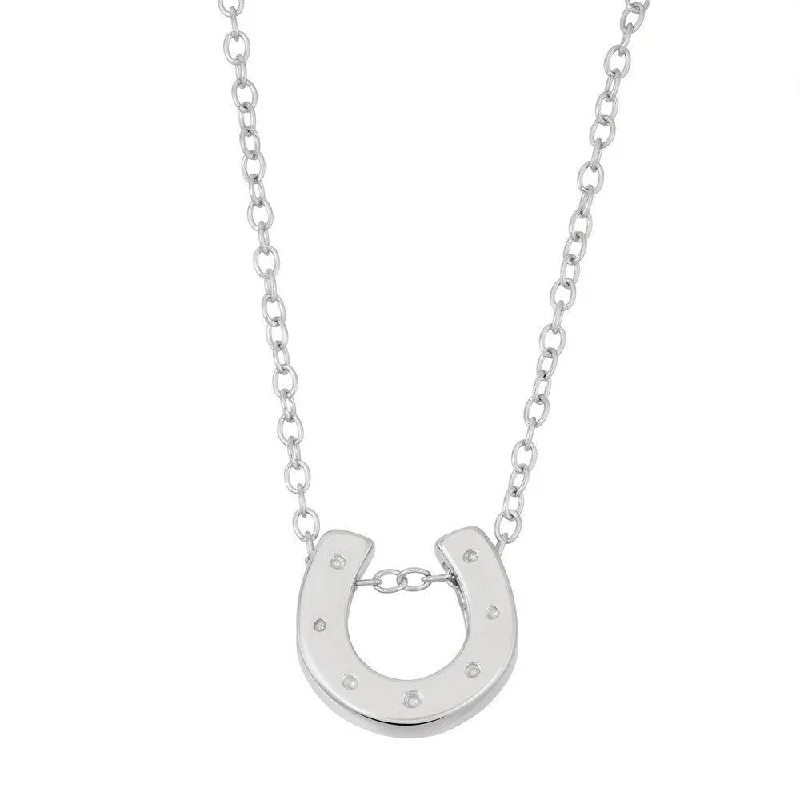 Sterling Silver Horseshoe Design Necklace