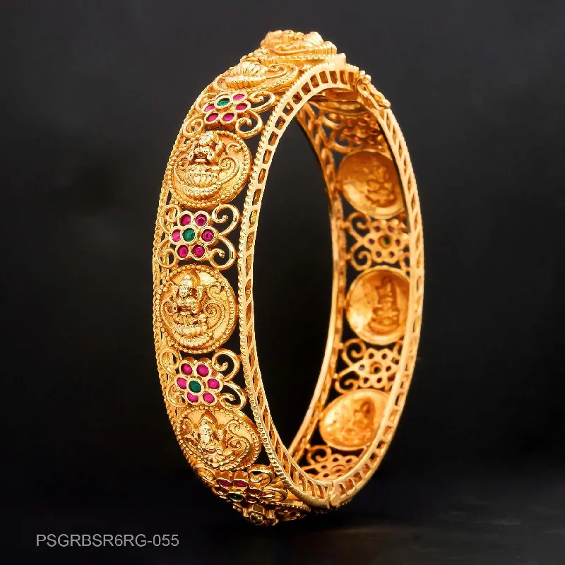 Trendy Gemstone Bangles-STONE GHERU SRESHTA BANGLE  PSGRBSR6RG-055