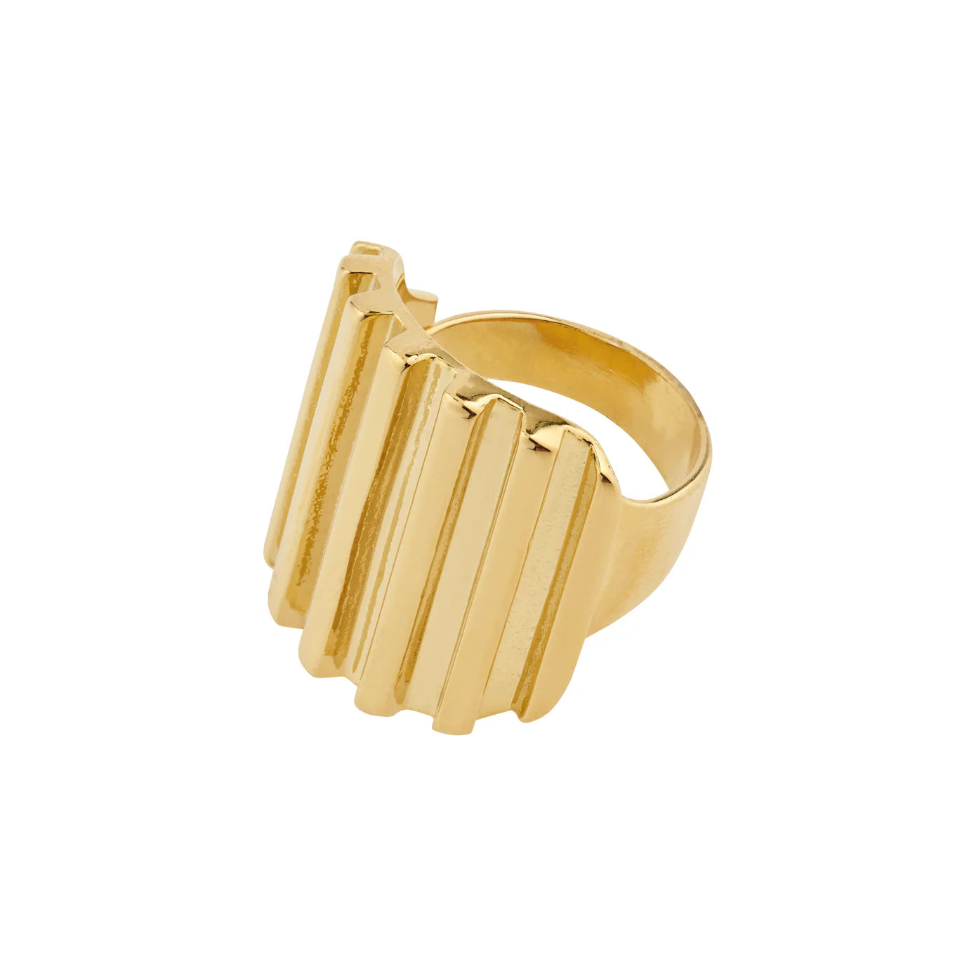 Customizable Wedding Rings-Laurel Gold Plated Ring