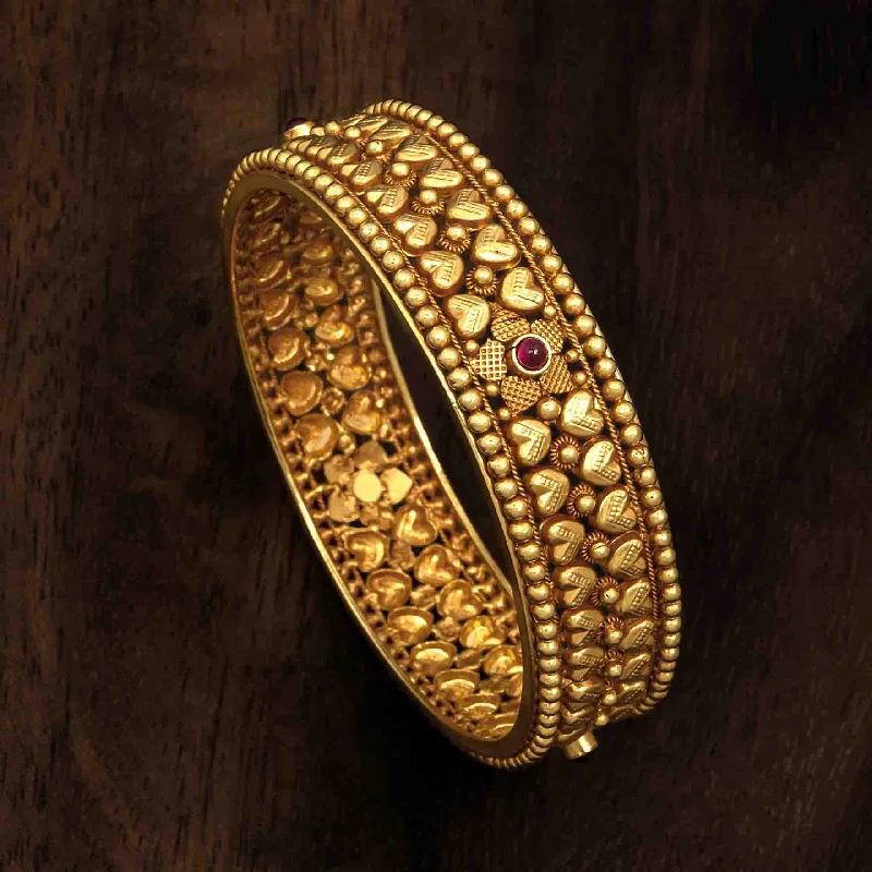 Designer Gold Wedding Bangles-Gold Bangle PSGRBSR3R-26-005