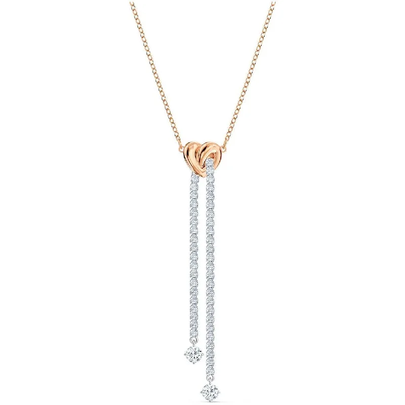 Swarovski Women's Necklace - Lifelong Heart Rose Gold and Silver Tone | 5517952