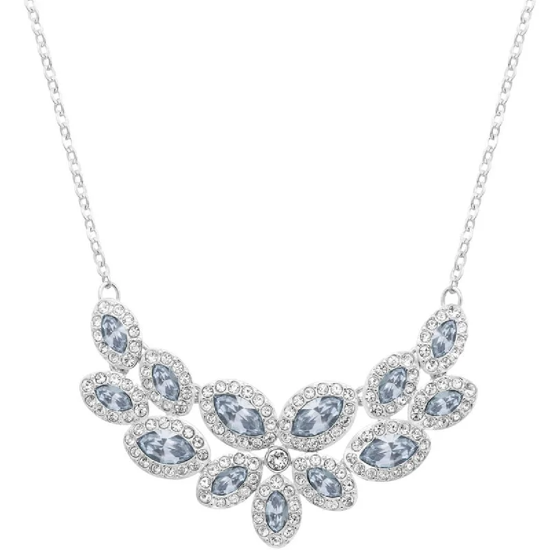 Swarovski Women's Necklace - Baron Clear Crystal Leaf Shaped Crystal Pave | 5140338