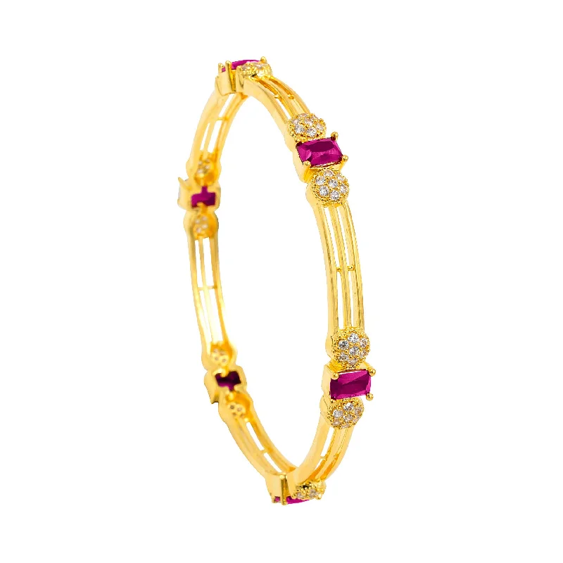 Trendy Bangles for Bridesmaids-Premium Stone Bangle PMSB7WR-005