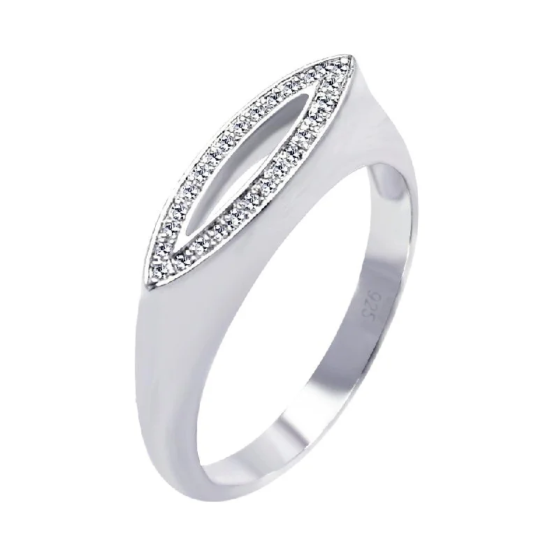 Luxury Wedding Ring Sets-Silver 925 Rhodium Plated Micro Pave CZ Seed Ring - ACR00031