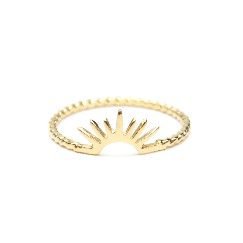 Sparkling Diamond Rings-Nazar Gold Vermeil Ring