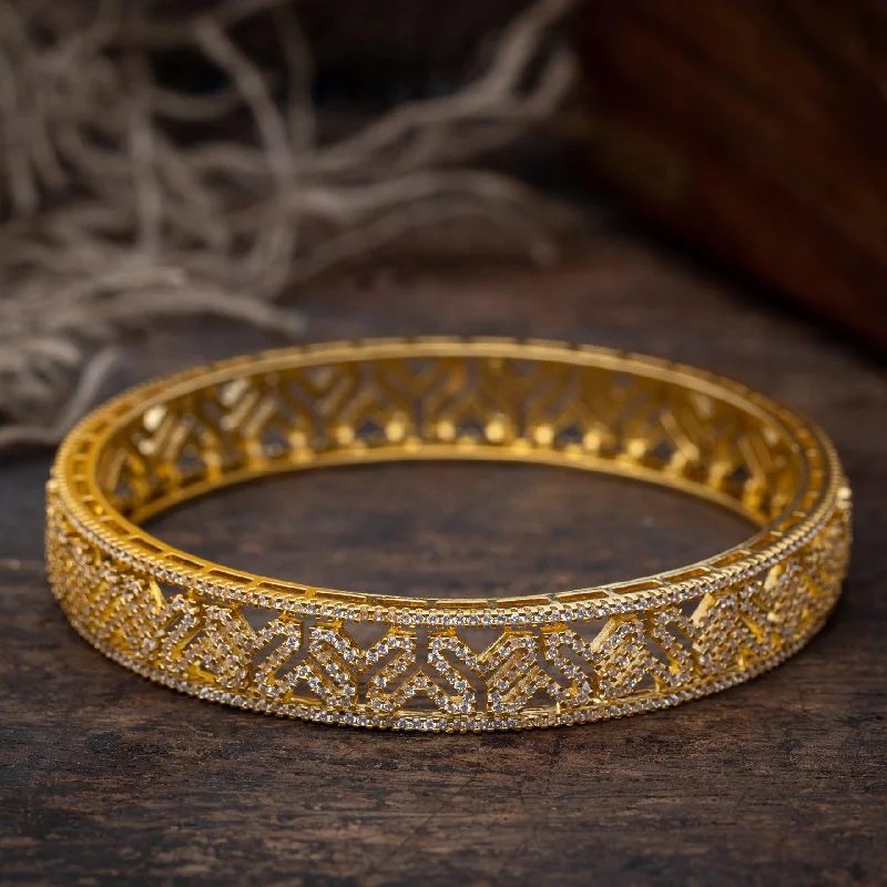 Gold Bangle Bracelets-Stone Bangle PMSB15W-006