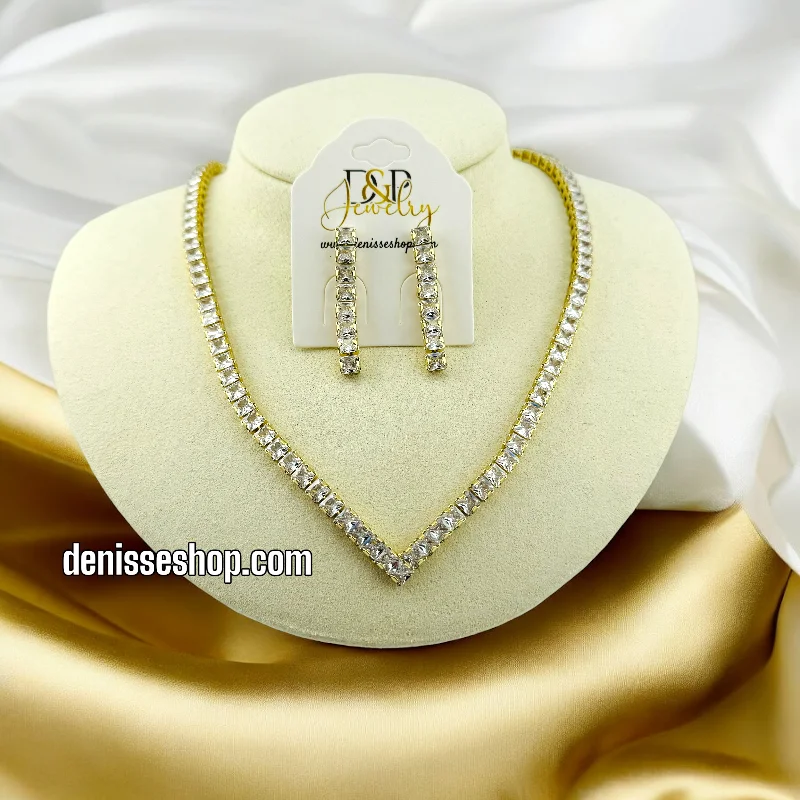 14K ELEGANT WHITE NECKLACE N22