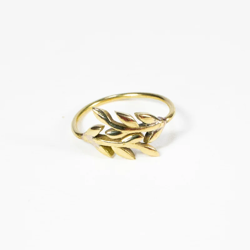 Unique Wedding Bands-Brass Eden Midi Ring